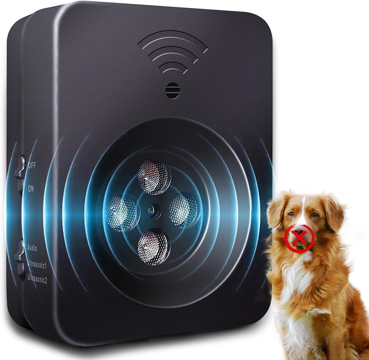 Anti Barking Device, 2025 Ultrasonic Dog Barking Silencer with 3 Modes, Dog Bark Deterrent Devices, Rechargeable Dog Barking Control Devices, Bark Box for Indoor & Outdoor Use, Pet & Human Friendly