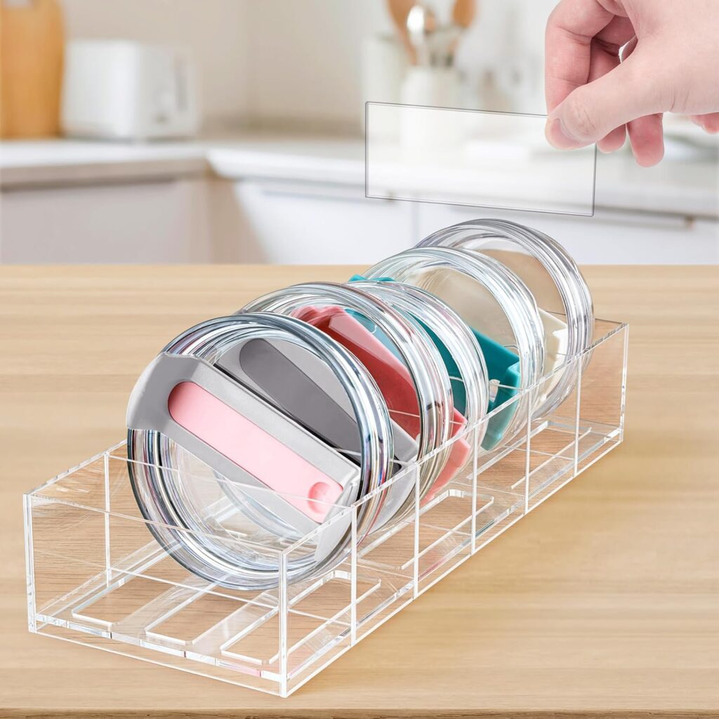 Acrylic Tumbler Lid Organizer for Stanley Cup Accessories