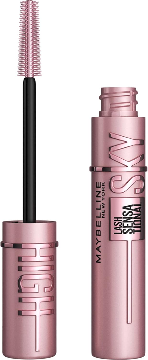 Maybelline New York Lash Sensational Sky High Washable Eyelash Mascara Makeup, Volumizing, Lengthening, Defining, Curling, Multiplying, Buildable Formula, Very Black, 7.2 ml