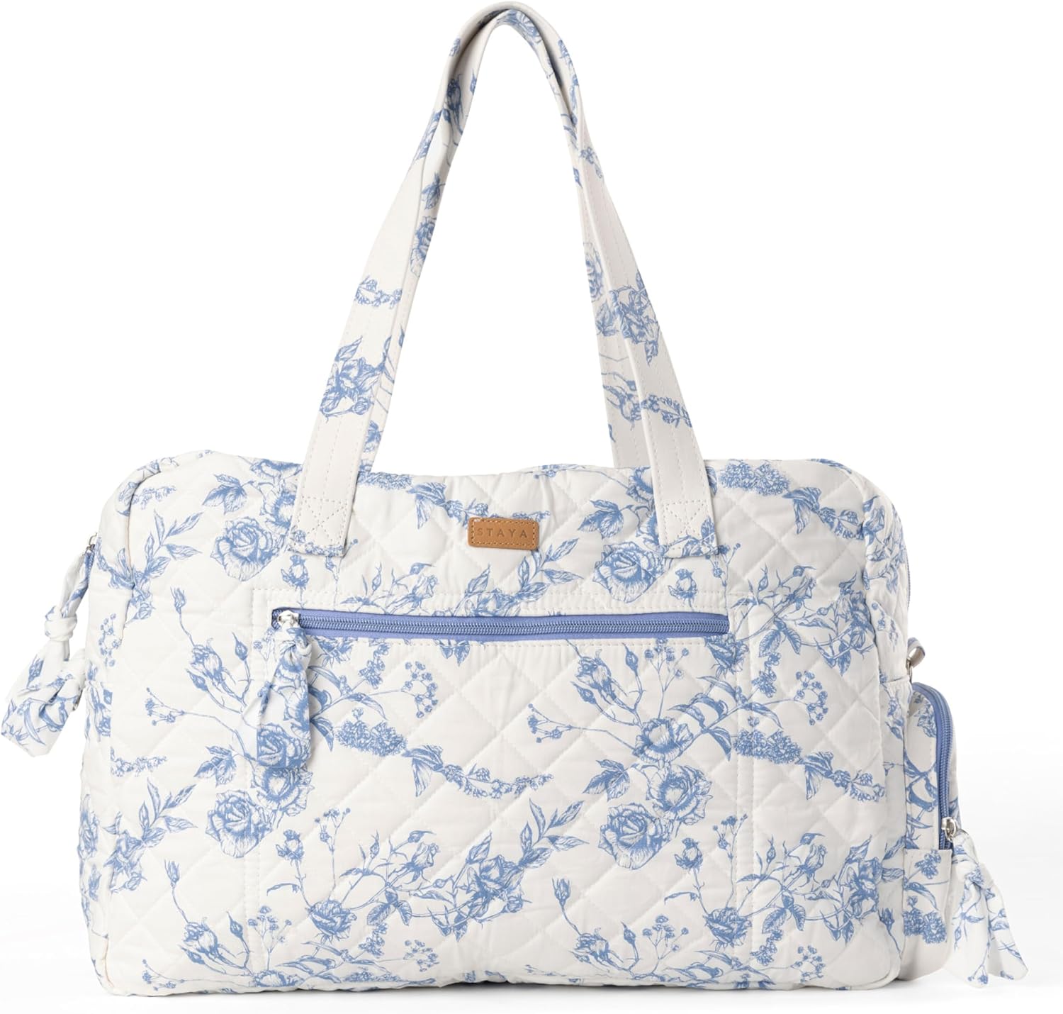 Staya Quilted Duffle Bag - Perfect Travel Companion, Quilted Weekender Bag for Women, (Coastal Grandma)
